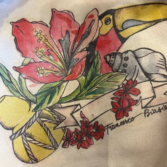 Francesco Biasia pink wicker leather handbag - Picture 4 of 11